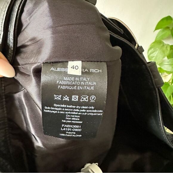 ALESSANDRA RICH Croc-effect Leather Pants - Picture 13 of 13